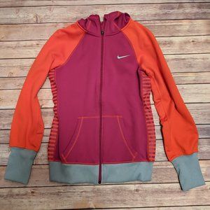 Nike Therma Fit Hoodie Pink/ Orange Small